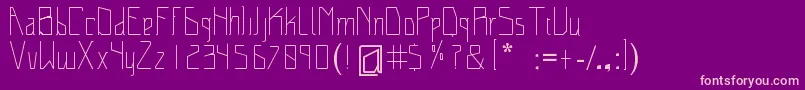 SpaceFont Font – Pink Fonts on Purple Background