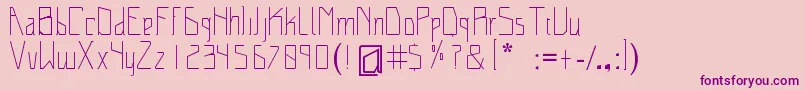 SpaceFont Font – Purple Fonts on Pink Background