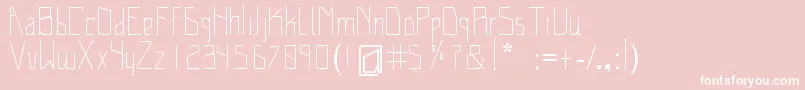 Police SpaceFont – polices blanches sur fond rose