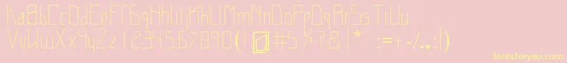 SpaceFont Font – Yellow Fonts on Pink Background