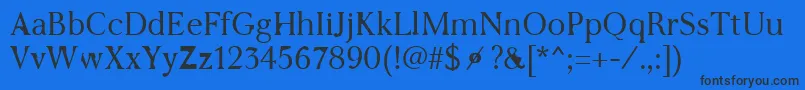 WcAddendumLight Font – Black Fonts on Blue Background