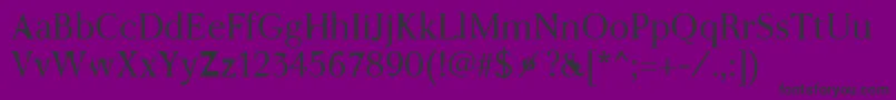 WcAddendumLight-Schriftart – Schwarze Schriften auf violettem Hintergrund