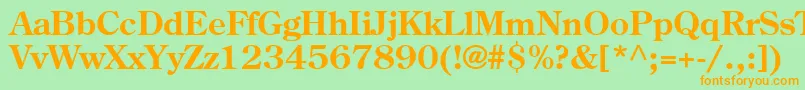 Agcenturyoldstylecyr Font – Orange Fonts on Green Background