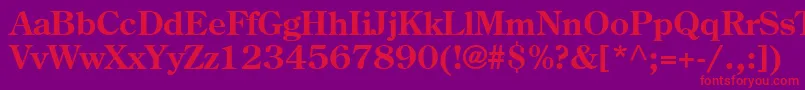 Agcenturyoldstylecyr Font – Red Fonts on Purple Background