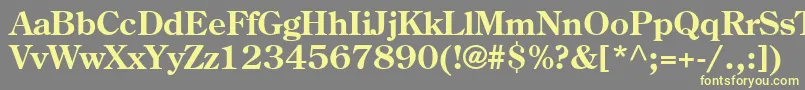 Agcenturyoldstylecyr Font – Yellow Fonts on Gray Background