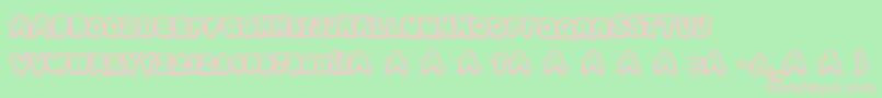 フォントTheKidsMraker – 緑の背景にピンクのフォント