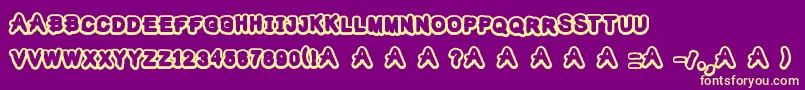 TheKidsMraker Font – Yellow Fonts on Purple Background