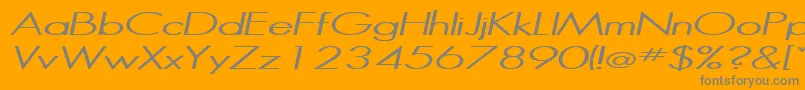 HalibutItalic-Schriftart – Graue Schriften auf orangefarbenem Hintergrund