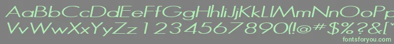 HalibutItalic-Schriftart – Grüne Schriften auf grauem Hintergrund