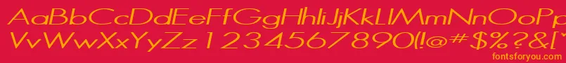 HalibutItalic Font – Orange Fonts on Red Background