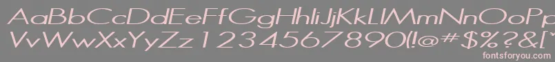 HalibutItalic-fontti – vaaleanpunaiset fontit harmaalla taustalla