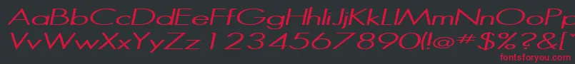 HalibutItalic Font – Red Fonts on Black Background