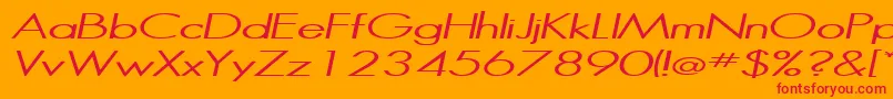 HalibutItalic Font – Red Fonts on Orange Background