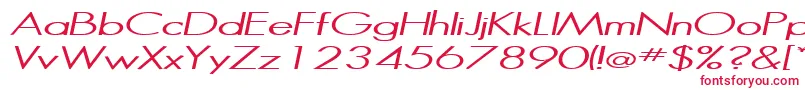HalibutItalic Font – Red Fonts on White Background