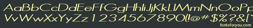 HalibutItalic Font – Yellow Fonts on Black Background
