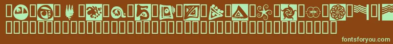Fts11 Font – Green Fonts on Brown Background