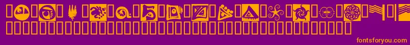 Fts11 Font – Orange Fonts on Purple Background