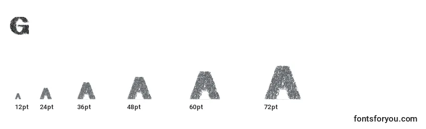 Размеры шрифта Geometricpetras