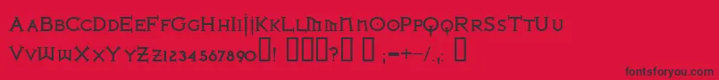 Ironlb ffy Font – Black Fonts on Red Background