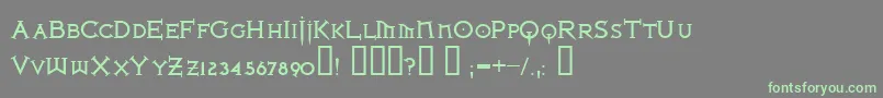 Ironlb ffy Font – Green Fonts on Gray Background
