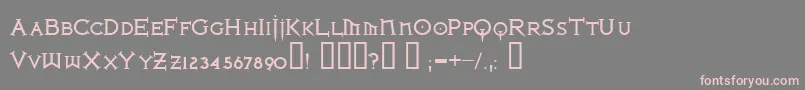 Ironlb ffy Font – Pink Fonts on Gray Background