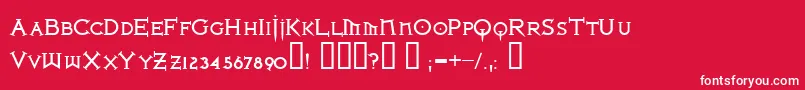 Ironlb ffy Font – White Fonts on Red Background
