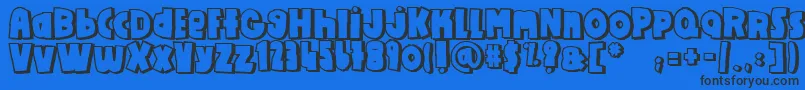 Diy Font – Black Fonts on Blue Background