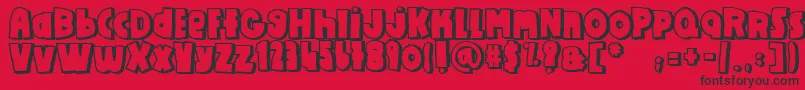 Diy Font – Black Fonts on Red Background