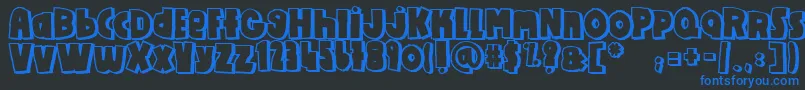 Diy Font – Blue Fonts on Black Background