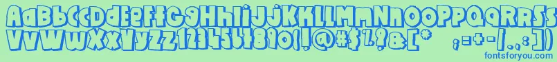 Diy Font – Blue Fonts on Green Background