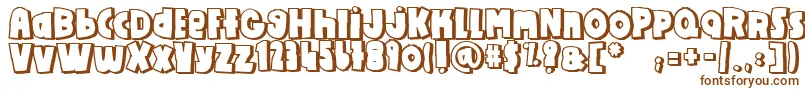 Шрифт Diy – коричневые шрифты на белом фоне