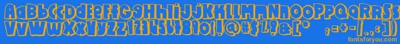 Diy Font – Orange Fonts on Blue Background