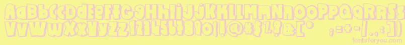 フォントDiy – ピンクのフォント、黄色の背景
