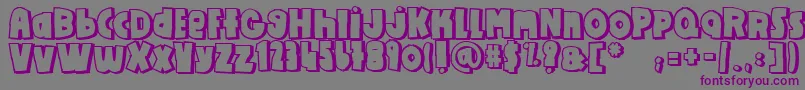 フォントDiy – 紫色のフォント、灰色の背景