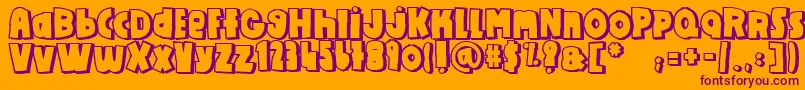 Diy Font – Purple Fonts on Orange Background