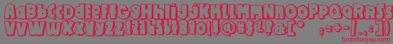 Diy Font – Red Fonts on Gray Background