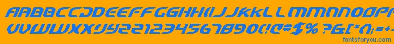 Starcv2bi Font – Blue Fonts on Orange Background