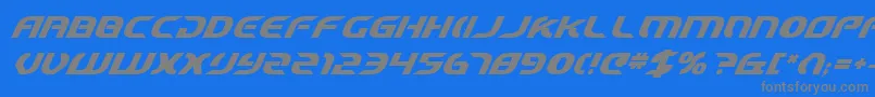 Starcv2bi Font – Gray Fonts on Blue Background