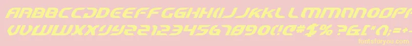 Starcv2bi-Schriftart – Gelbe Schriften auf rosa Hintergrund