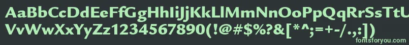 フォントLegacySansItcUltra – 黒い背景に緑の文字
