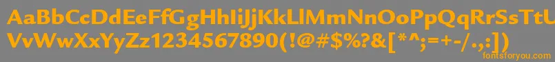 LegacySansItcUltra Font – Orange Fonts on Gray Background
