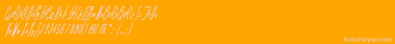 Littrn Font – Pink Fonts on Orange Background