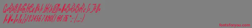 Littrn Font – Red Fonts on Gray Background