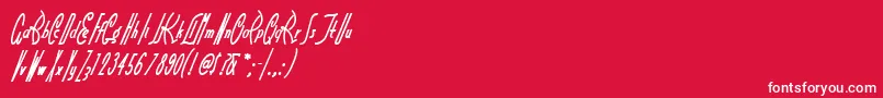 Littrn Font – White Fonts on Red Background