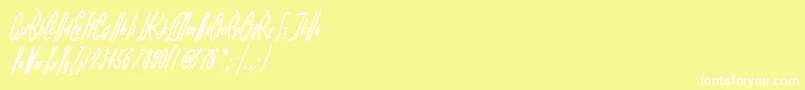 Littrn Font – White Fonts on Yellow Background