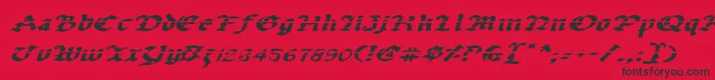 UberhГ¶lmeLazarExpandedItalic Font – Black Fonts on Red Background