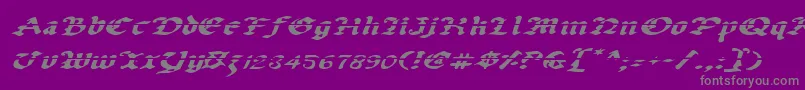 Police UberhГ¶lmeLazarExpandedItalic – polices grises sur fond violet