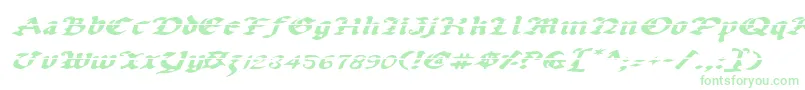 UberhГ¶lmeLazarExpandedItalic Font – Green Fonts on White Background