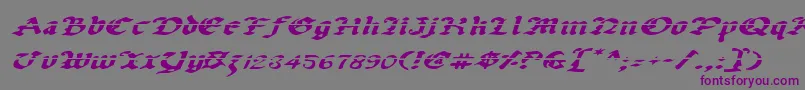 UberhГ¶lmeLazarExpandedItalic Font – Purple Fonts on Gray Background