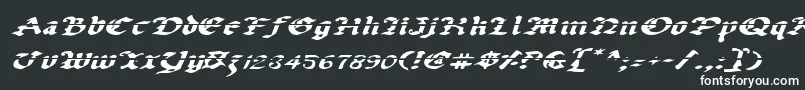 UberhГ¶lmeLazarExpandedItalic-Schriftart – Weiße Schriften